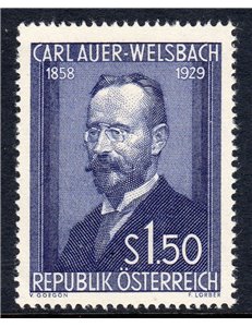 AUSTRIA 1954 Carl Auer Welsbach MNH**