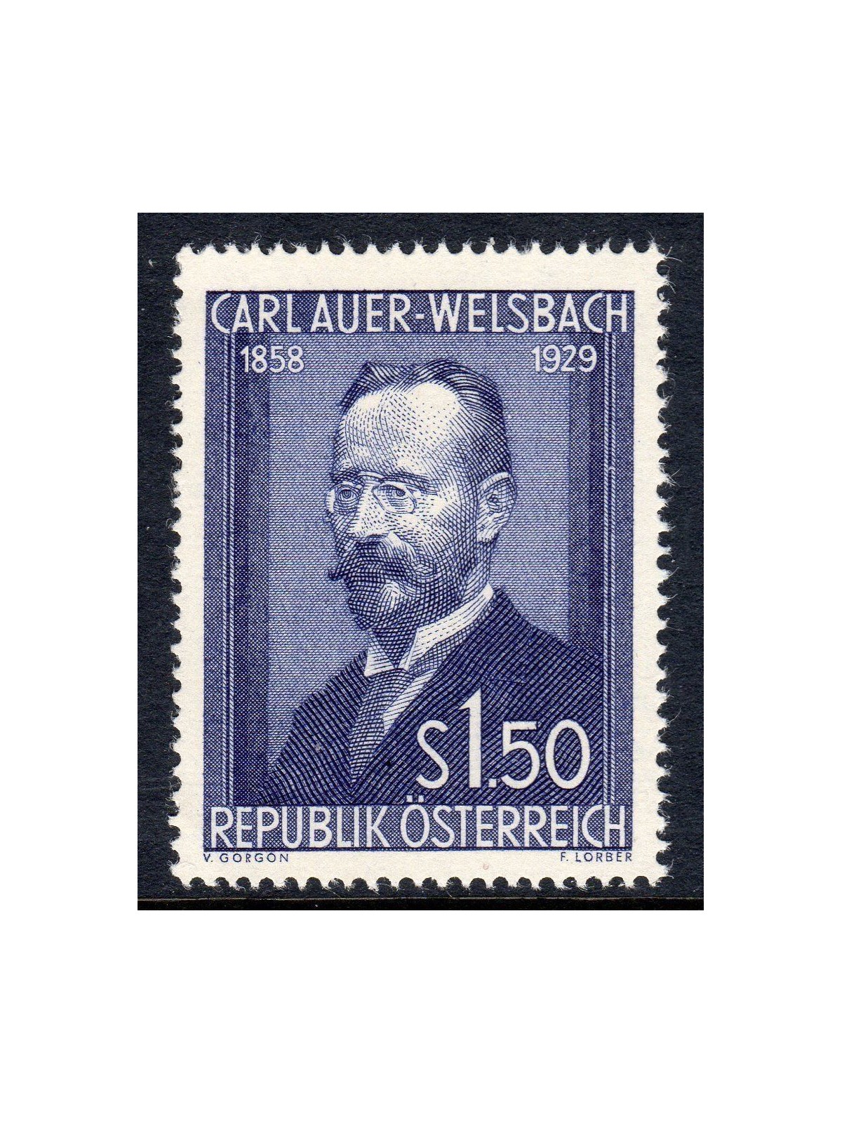 AUSTRIA 1954 Carl Auer Welsbach MNH**