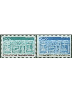 ANDORRA FRENCH 1984 First coat of arms of Andorra 2v MNH**