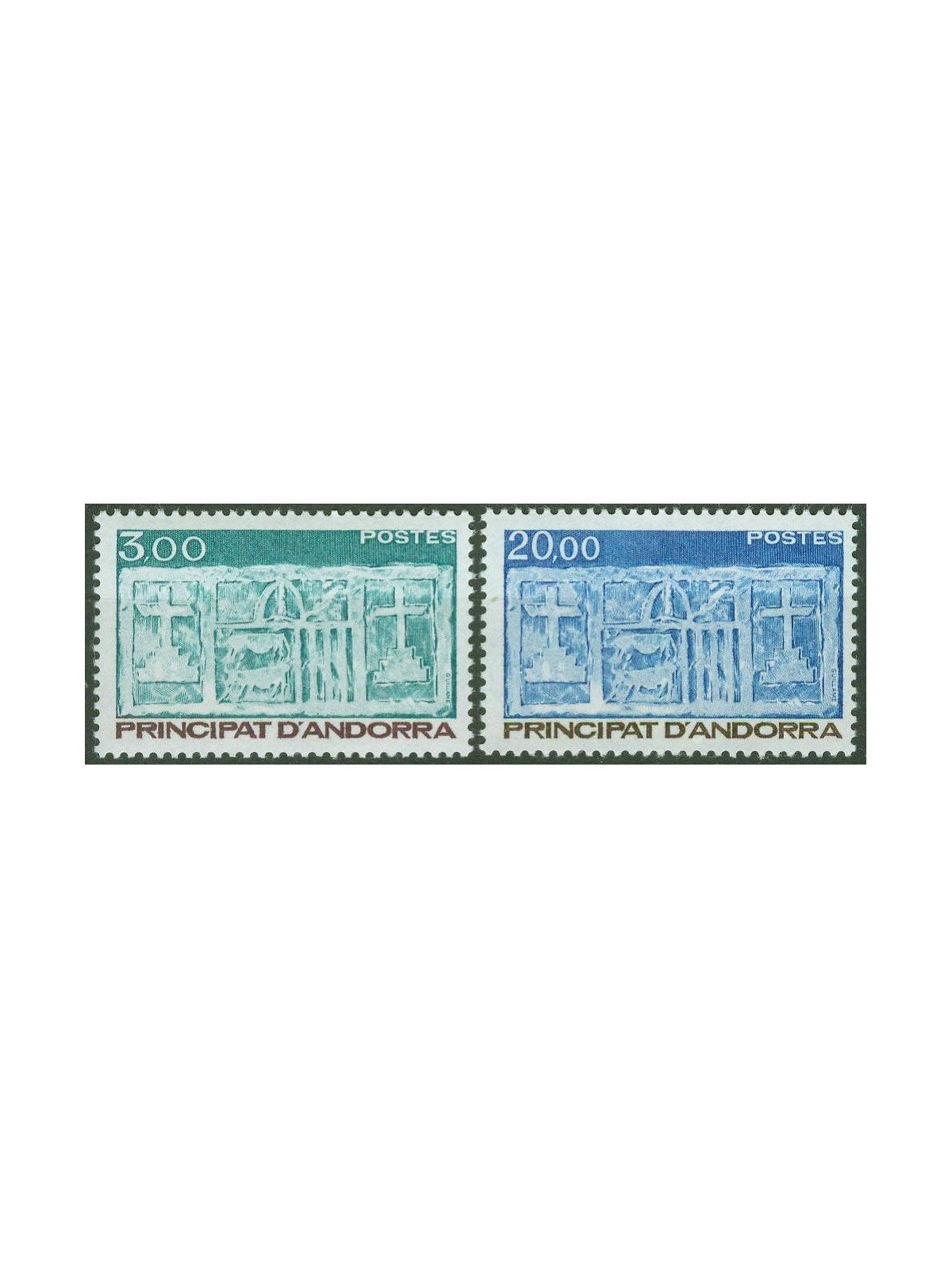 ANDORRA FRANCESE 1984 Primo stemma di Andorra 2v MNH**