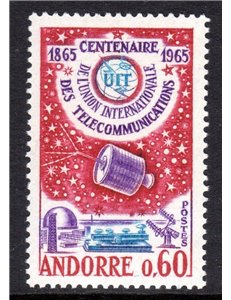 FRENCH ANDORRA 1965 Centenary Uit 1v MNH**