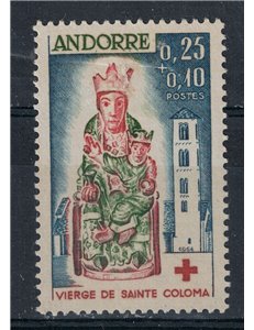 ANDORRA FRENCH 1964 Pro Red Cross MNH**