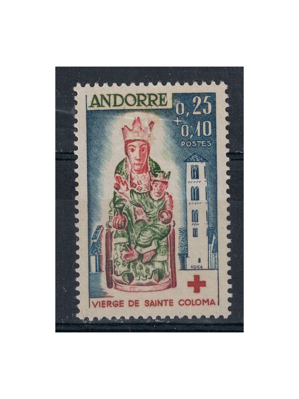 ANDORRA FRENCH 1964 Pro Red Cross MNH**