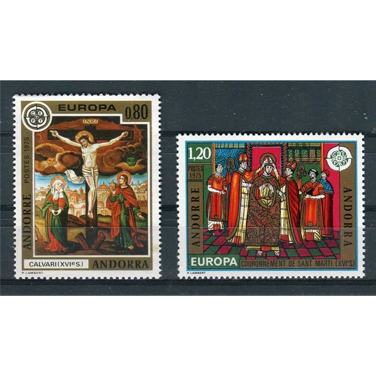 FRENCH ANDORRA 1975 Europe 2v MNH**