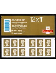 GRAN BRETAGNA 2006 Elisabetta II 12x1st LB MNH**