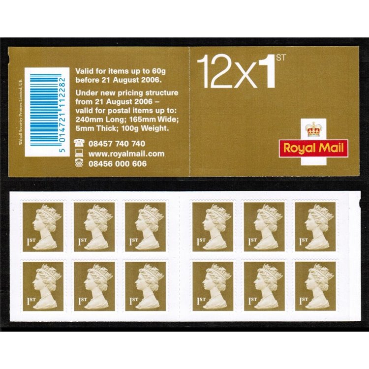 GREAT BRITAIN 2006 Elizabeth II 12x1st booklet MNH**