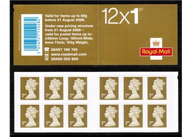 GRAN BRETAGNA 2006 Elisabetta II 12x1st LB MNH**
