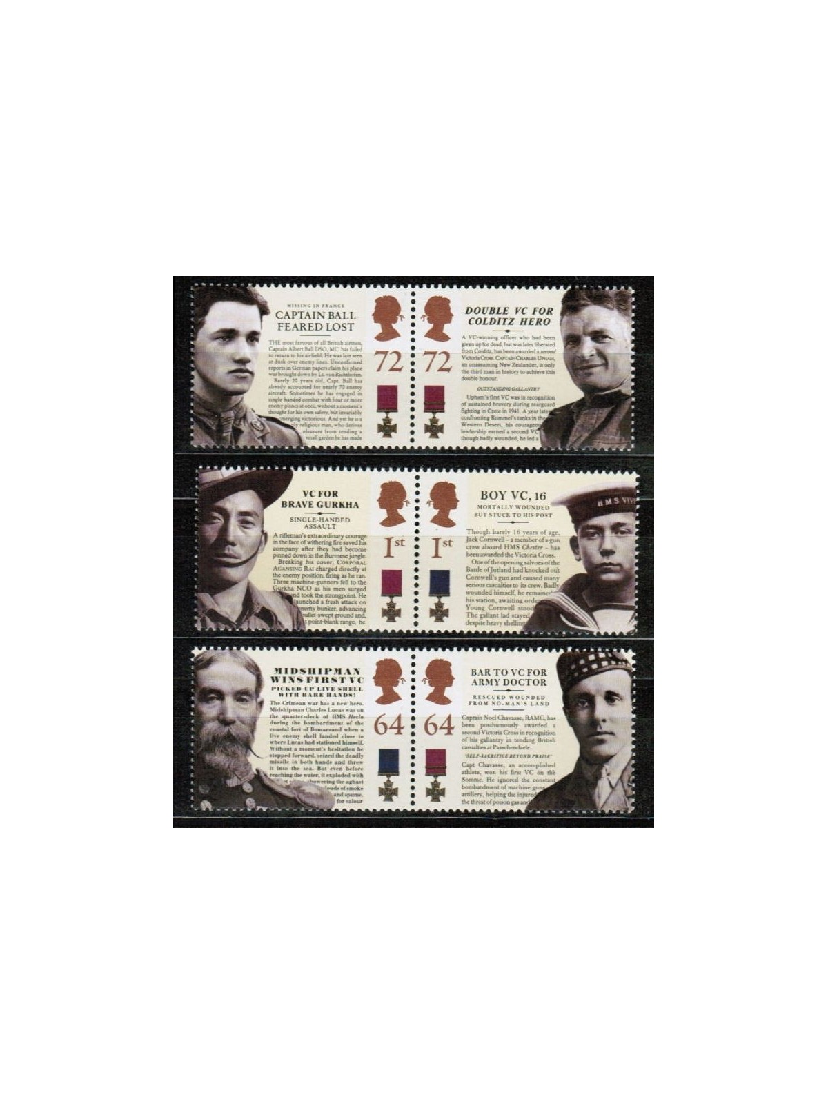 GREAT BRITAIN 2006 Victoria Cross 6v MNH**