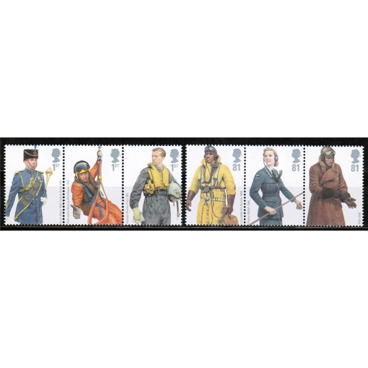 GREAT BRITAIN 2008 British military uniforms 6v MNH**