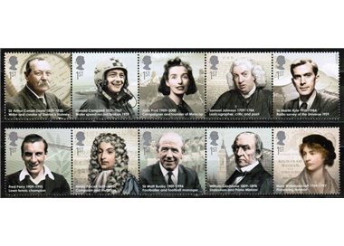 GRAN BRETAGNA 2009 Personalità inglesi 10v MNH**