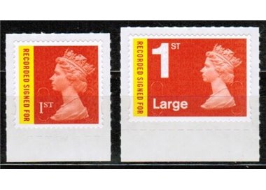 GRAN BRETAGNA 2009 Elisabetta II Recorded Signed For 2v MNH**