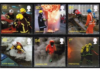 GRAN BRETAGNA 2009 Vigili del fuoco 6v MNH**