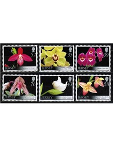 JERSEY 2008 Flowers, orchids 6v MNH**