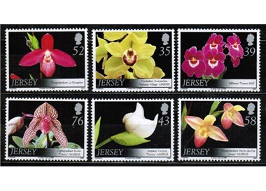 JERSEY 2008 Flowers, orchids 6v MNH**