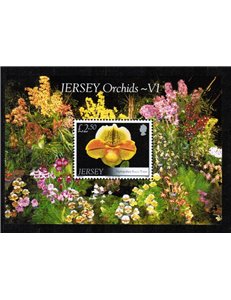 JERSEY 2008 Fiori, orchidee 1 BF MNH**