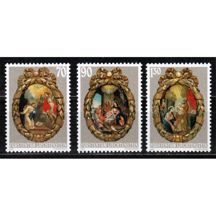 LIECHTENSTEIN 2001 Natale 3v MNH**