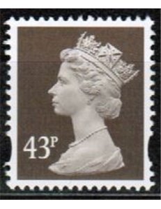 GRAN BRETAGNA 1996 Serie ordinaria 43p 1v MNH**