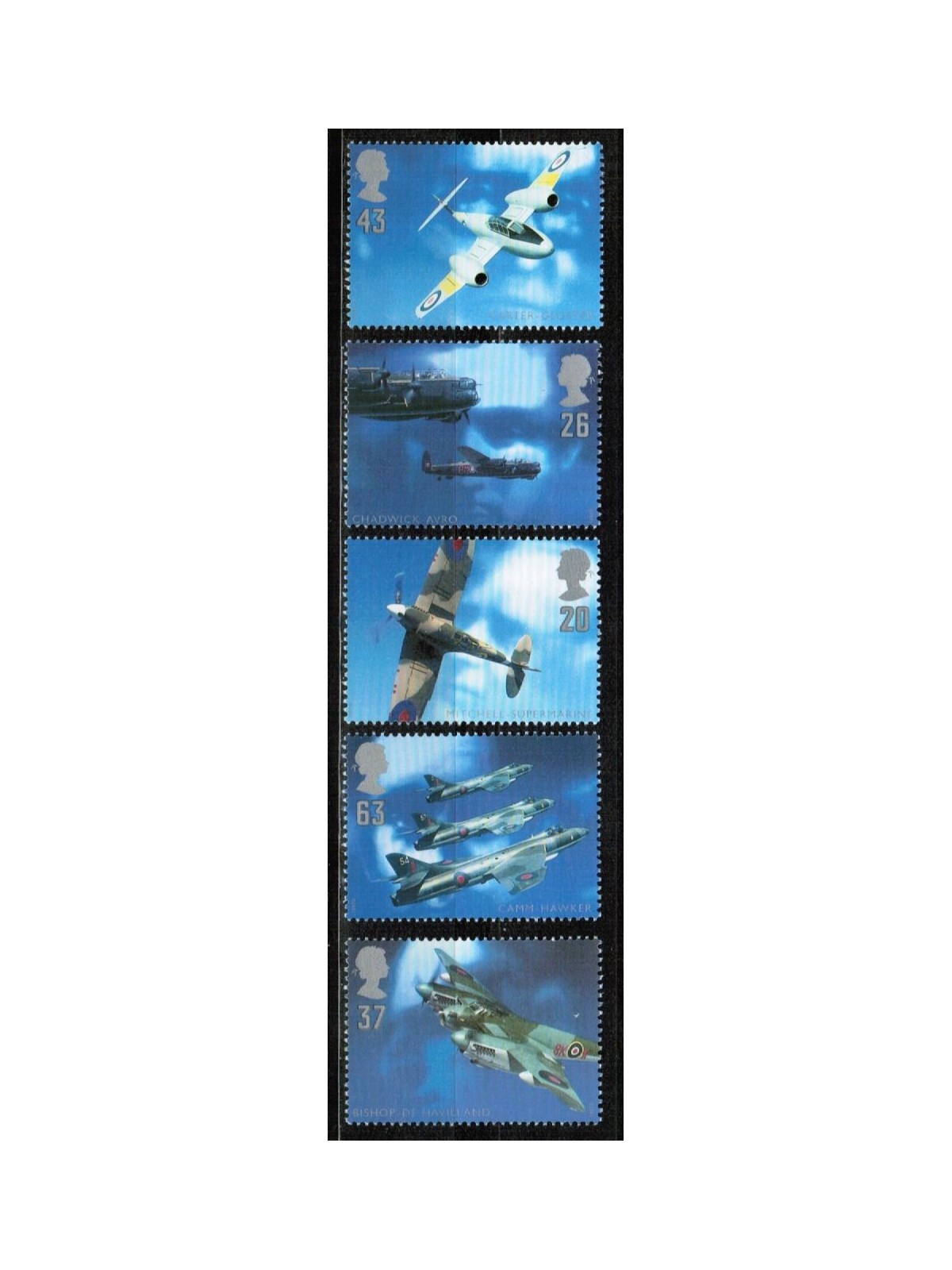 GREAT BRITAIN 1997 Architects of the air 5v MNH**