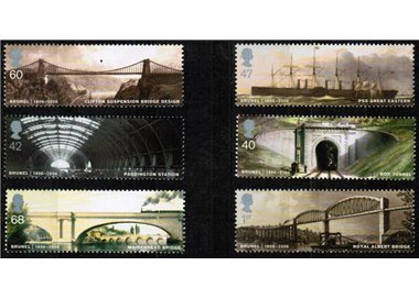 GRAN BRETAGNA 2006 Isambard Kingdom Brunel 6v MNH**