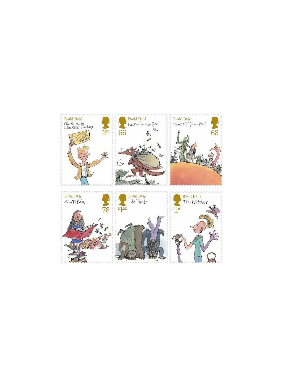 GREAT BRITAIN 2012 Roald Dahl, children's books 6v MNH**