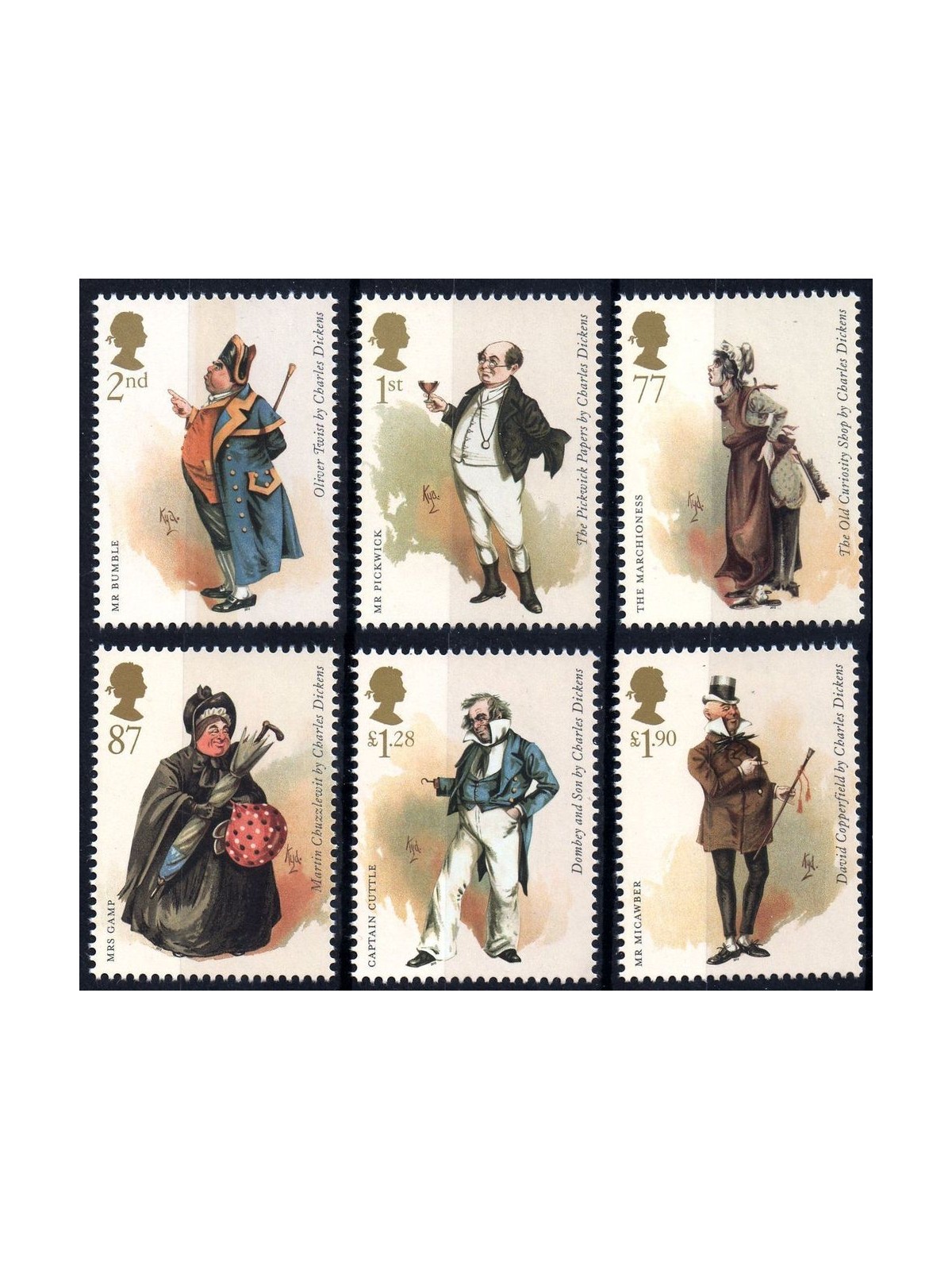 GRAN BRETAGNA 2012 Charles Dickens 6v MNH**