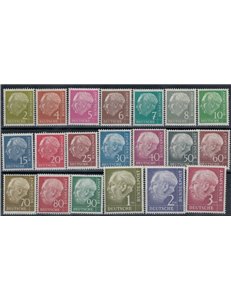 GERMANY BRD 1954 Ordinary series, Theodor Heuss 20v MNH**