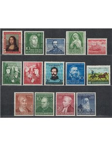 GERMANY FRG 1952 Complete year 14v MNH**