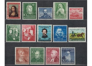 GERMANIA BRD 1952 Annata completa 14v MNH**