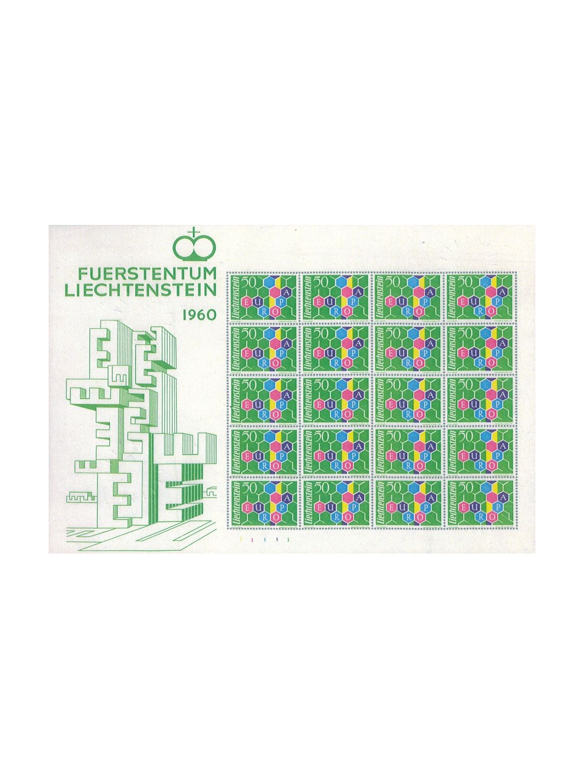 LIECHTENSTEIN 1960 Europa MF MNH** ©