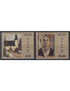 ALAND 1992 Joel Pettersson 2v MNH**