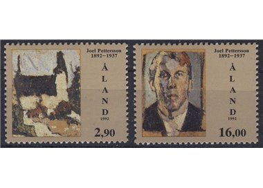 ALAND 1992 Joel Pettersson 2v MNH**