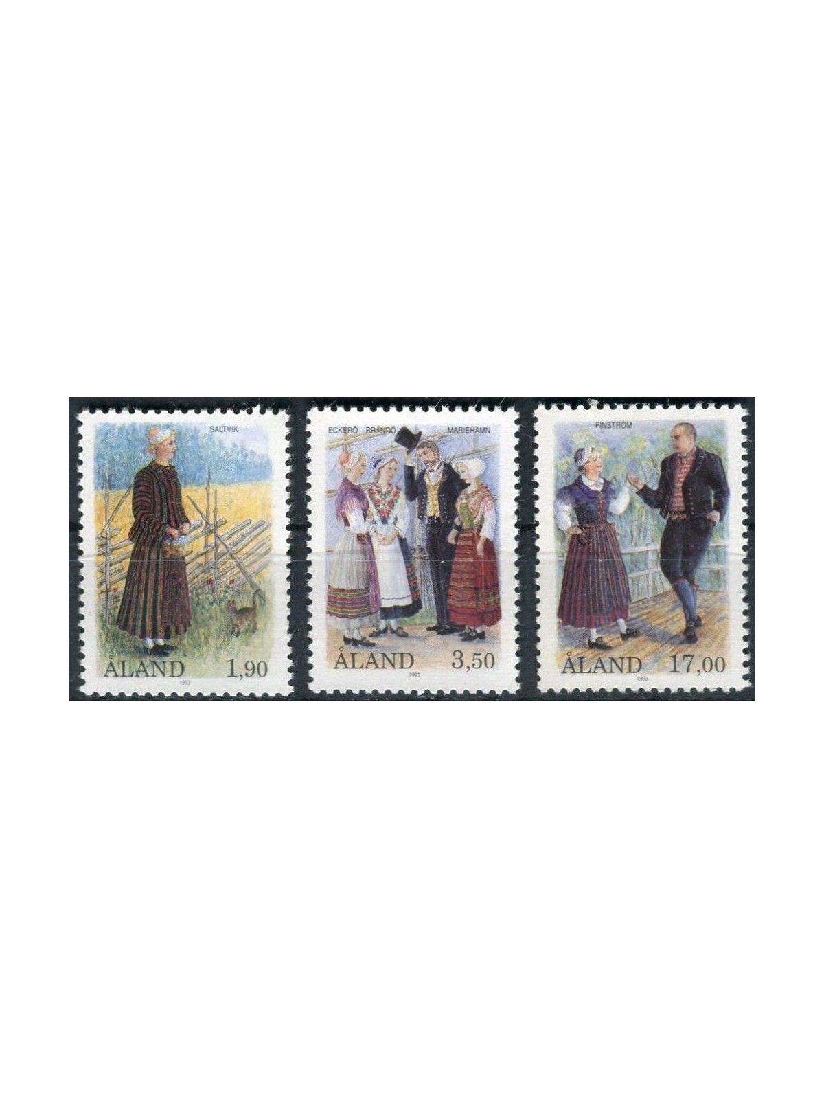 ALAND 1993 Costumi regionali 3v MNH**