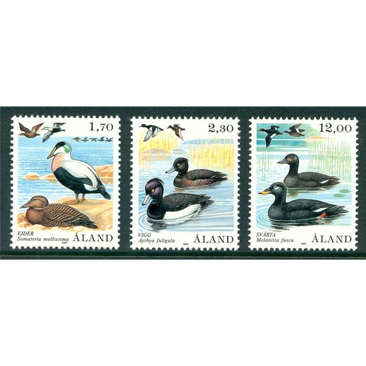 ALAND 1987 Birds, ducks 3v MNH**