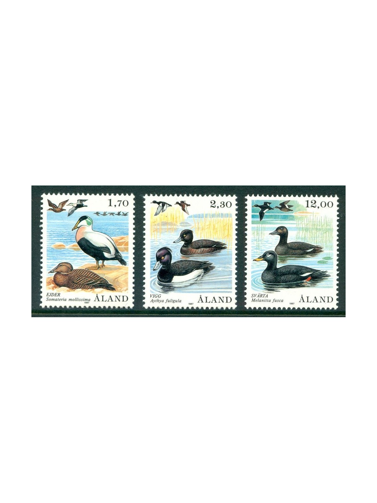 ALAND 1987 Uccelli, anatre 3v MNH**