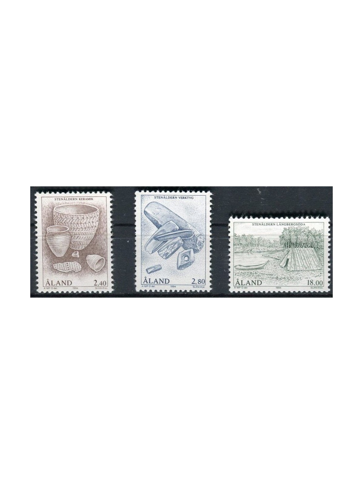 ALAND 1994 Archeologia 3v MNH**
