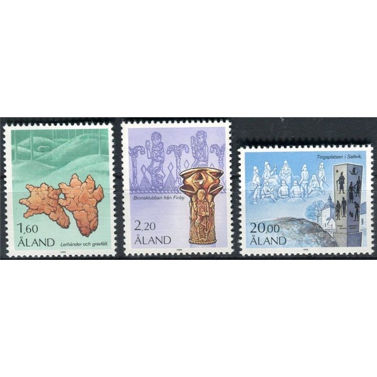 ALAND 1986 Historic Series 3v MNH**