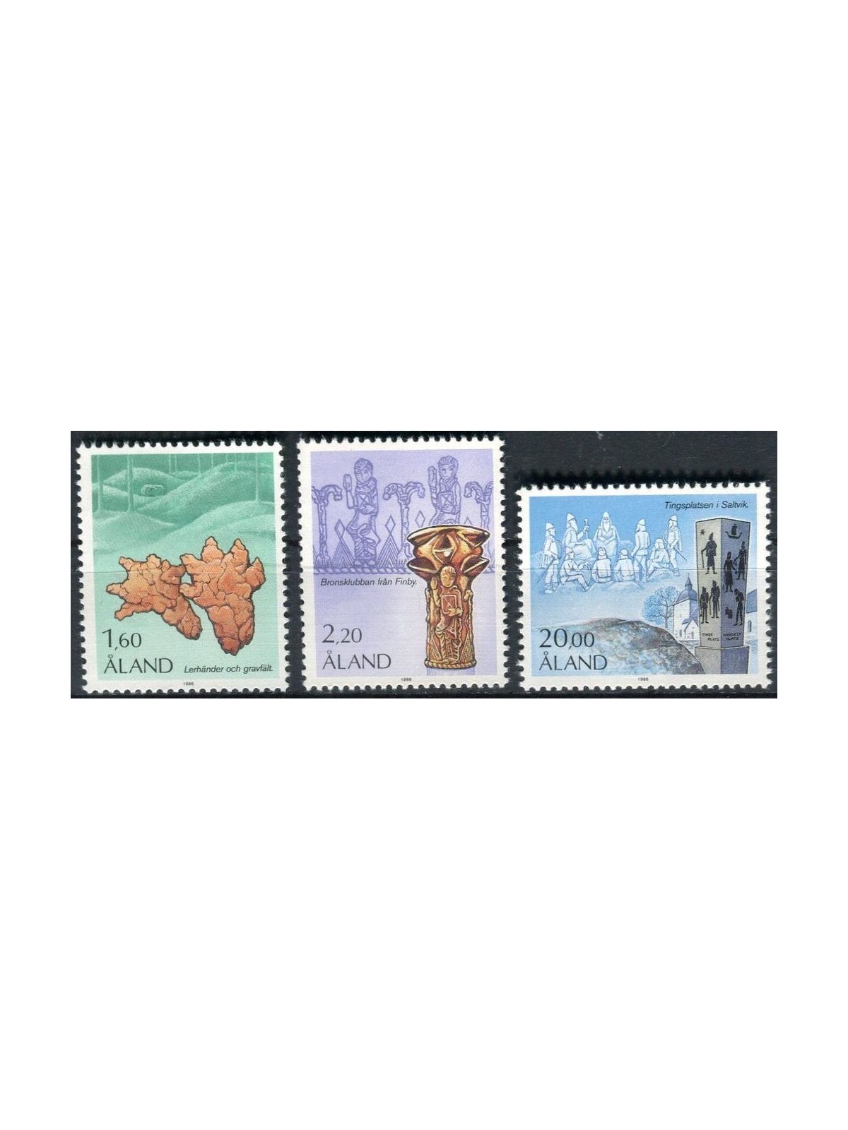 ALAND 1986 Historic Series 3v MNH**