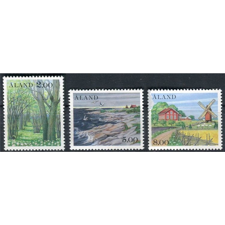ALAND 1985 Views 3v MNH**