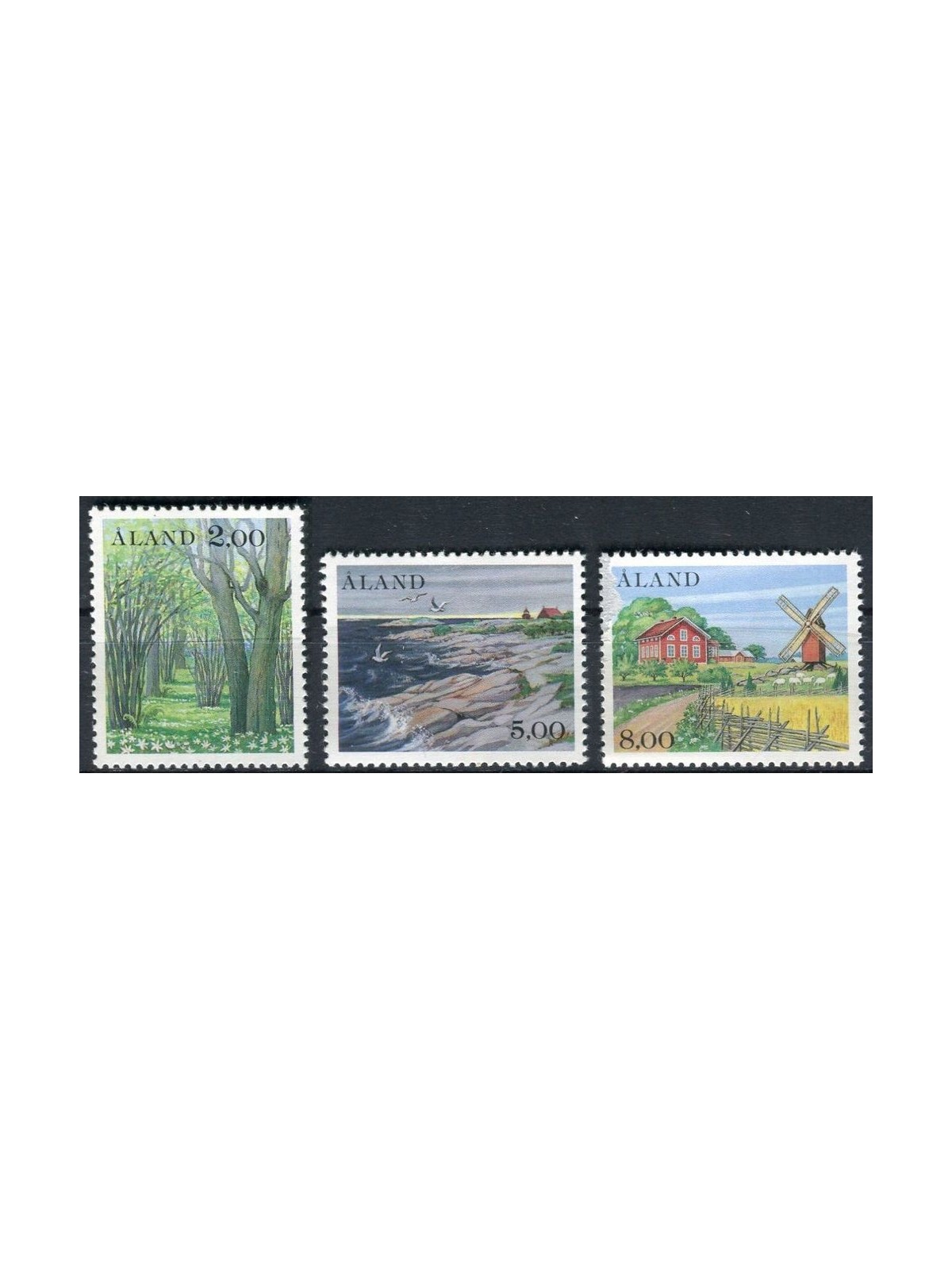 ALAND 1985 Views 3v MNH**