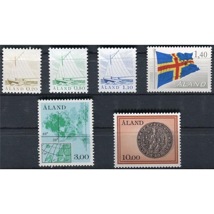 ALAND 1984 Serie ordinaria, autonomia postale 6v MNH**