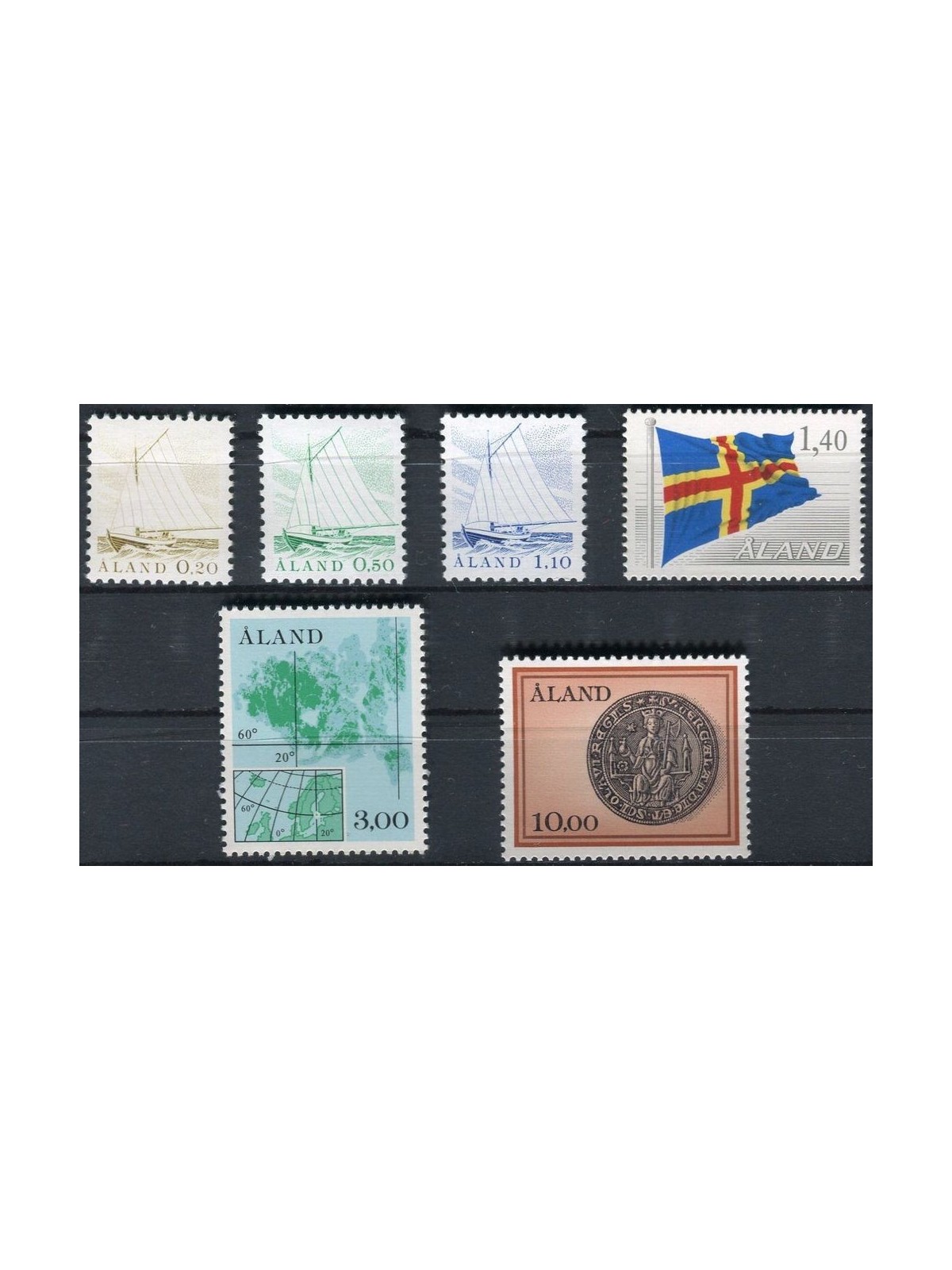 ALAND 1984 Ordinary series, postal autonomy 6v MNH**