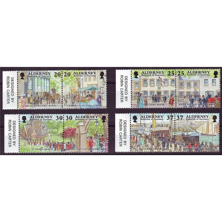 ALDERNEY 1998 Historical development of Alderney (2nd series) 8v MNH**