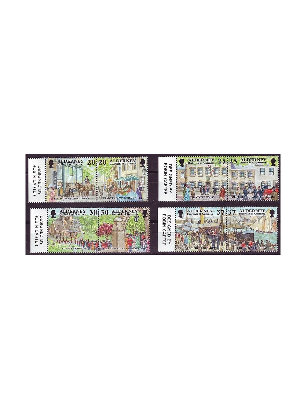 ALDERNEY 1998 Historical development of Alderney (2nd series) 8v MNH**