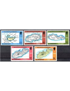 ALDERNEY 1989 Carte geografiche 5v MNH**