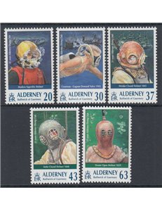 ALDERNEY 1998 Passatempi, esplorazione sottomarina 5v MNH**