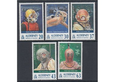 ALDERNEY 1998 Passatempi, esplorazione sottomarina 5v MNH**