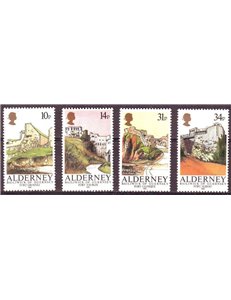 ALDERNEY 1986 Fortezze locali 4v MNH**
