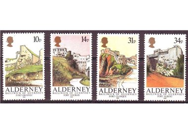 ALDERNEY 1986 Local fortresses 4v MNH**