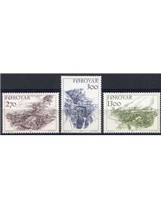 FAEROER 1986 Vecchi ponti 3v MNH**