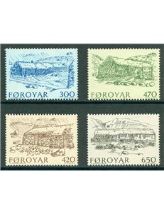 FAEROER 1987 Antiche fattorie 4v MNH**